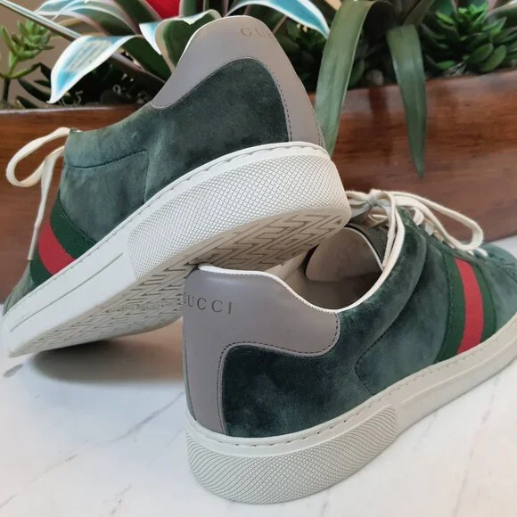 GUCCI new sneakers Ace 'Green Velvet' 757893